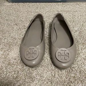 Tory Burch Minnie Flats - French Gray - Size 8